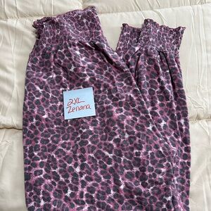 Zenana Outfitters Women's Purple Leopard Print Pajama Pants